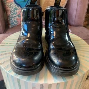 Used - Dr.  Martens- Junior Banzai Chelsea Boot- Black Patent